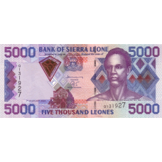 P27a Sierra Leone - 5000 Leones Year 2002